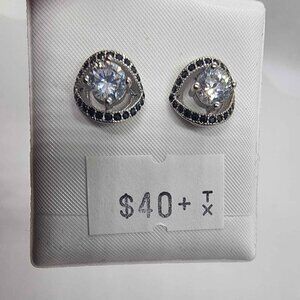 Brand New 925 Sterling Silver Earrings with Sparkling Cubic Zirconia Stones